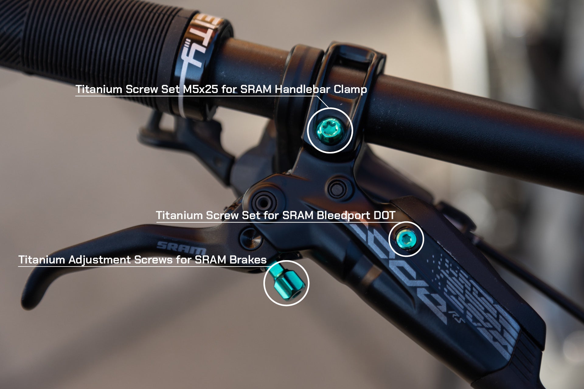 Titan Einstellschrauben Set für SRAM Bremsen (2 Stk)