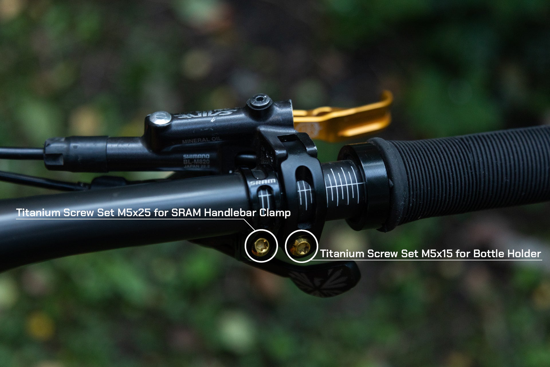 Titanschrauben Set M5x15 für Flaschenhalter (4 Stk)